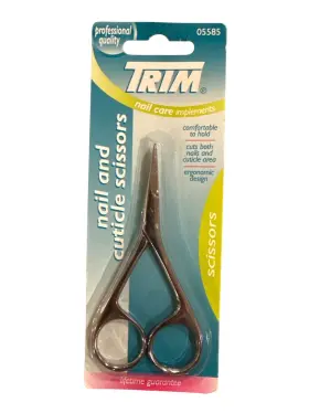 Trim 071603055858 #05585 Nail And Cuticle Scissors Comfortable To Hold Ergonomic Design