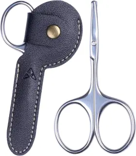 Trustpower 313042280263 3.75 Inch Nose Hair Scissors Round Tip Small Facial Mustache For Mens Tri