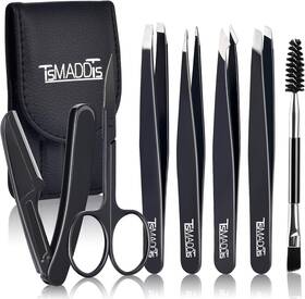 Tsmaddts Mza014 7pc Professional Stainless Steel Tweezers Women Precision Eyebrows W Scissors