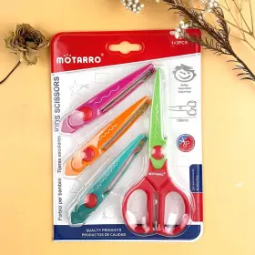 Mi066 Turbo-roofinds 4 Style/set Minimalistic Lace Scissors Wavy Pattern Small Round Head Children Sp