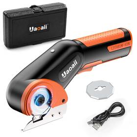 Uaoaii Cp3b0195us Cordless Electric Scissors Cardboard Box Rotary Cutter With Replacemen