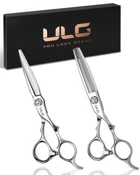 Ulg Ughc01-9cr1303a-sr1pus Hair Cutting Shears And Thinning Scissors Kit Japanese 440c Stainless Stee