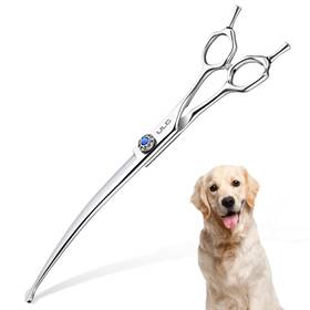 Ulg Ughc06-6cr1301a Curved Dog Shears For Grooming 7 Inch 7.0 Straight Silver