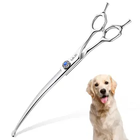 Ughc06-6cr1301a Ulg Curved Dog Shears For Grooming 7 Inch 7.0 Straight Silver