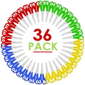 Ultimate Stationery 810106961644 Kids Scissors 5 Inch 36 Pack Safety School For Blunt Tip Ass