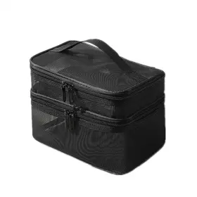 Shpd3d61-b Uniquer Shpd3d61-b/gmt009 Mesh Cosmetic Bag Makeup Organizers Double Layer Storage Organizer Travel Ma