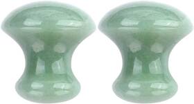 Uonlytech 9019 Ice Roller 2pcs Facial Tools Green Jade Quartz Massage