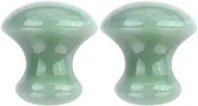 9019 Uonlytech Ice Roller 2pcs Facial Tools Green Jade Quartz Massage