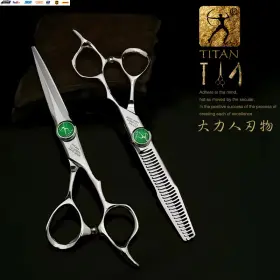 Usa-viralfinds 445004777733 Titan Hairdressing Scissors 6 Inch Hair Professional Barber Cu