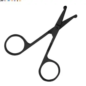 Usa-viralfinds 705353447037 Unisex Stainless Steel Black Round Head Safe Nose Hair Scissors Do Not Hurt Nos