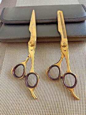 Usabeautex Ss-1701 Barber Hair Cutting And Thinning Scissors Set Professional Razor Edge Salon Shears