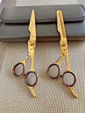Ss-1701 Usabeautex Barber Hair Cutting And Thinning Scissors Set Professional Razor Edge Salon Shears