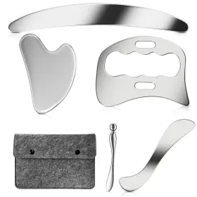 Hy-jg0055 Vdteb Stainless Steel Muscle Scraper Gua Sha Kit And Derma Edge Scraping Tools For