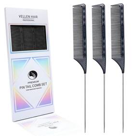 Vellen Hair 714651991135 Professional 9 Inch Needle Handle Combs For Stylists Heat Resis