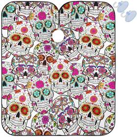 Visesunny G64323173p Barber Cape Sugar Skull With Flower Polyester Hair Cutting Salon Ca