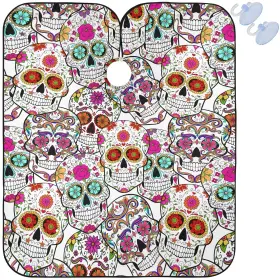 G64323173p Visesunny Barber Cape Sugar Skull With Flower Polyester Hair Cutting Salon Ca