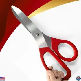 Gors-16 Visit The Chambridge Store Giant 16 Inch Red Ribbon Cutting Scissors - Professional Shears For Grand Openings