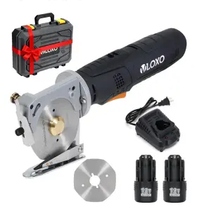 6090 Vloxo Electric Rotary Fabric Scissors Cordless Power Cutter Rechargeab
