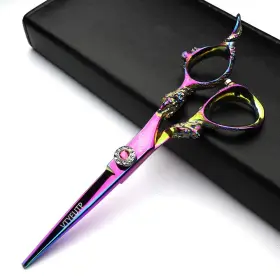 440c Vtyeutp 768494555511 Professional 6.0 Inch Rainbow Color Dragon Handle Salon Hair Cutting She 440c Vtyeutp 768494555511 Professional 6.0 Inch Rainbow Color Dragon Handle Salon Hair Cutting She