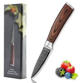Wakoli 1dm-off-edb-amz Office Knife 3.2-inch Damascus Chef - 67-layer Vg10 Core Steel
