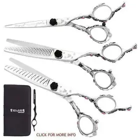 Washi 636160187628 New Scissor Black Rosebud 3 Piece Set In Size 5.5 6.0