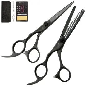 Washi 636173416678 New Scissor Professional Black Dragon Lefty Set In Size 5.5