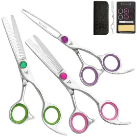 Washi 636684990582 New Scissor Professional Cotton Candy 3 Piece Set In Size 5.5 6.0