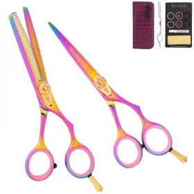9f09 Washi 763684707510 New Scissor Professional Golden Rainbow Set In Size 5.0 5.5 6.0
