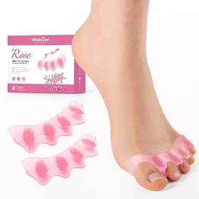 Welnove 789044409627 Toe Separators Spacers For Women - Spreaders With Rose Extract T