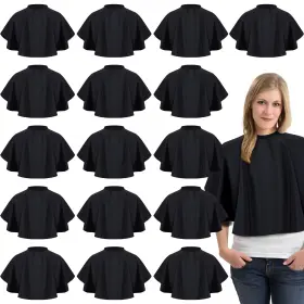 Wesiti-clients-67 Wesiti 16 Pcs Short Makeup Cape For Women Men Black Waterproof Nylon Hair Cut
