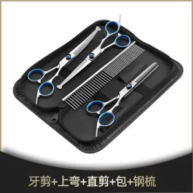West Lake 814763022441 6-inch Hair Scissors Flat Haircuts Tooth Clippers And Bangs Pet Grooming Scissor