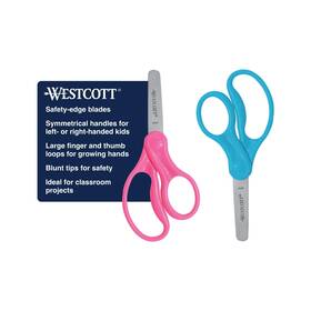 Westcott 13168 5 Inch Hard Handle Kids Scissors Blunt Assorted Colors 2-pack