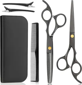 Wfoejej 726084733435 Hair Cutting Scissors Set Professional Shears With Thinning 2 Pcs