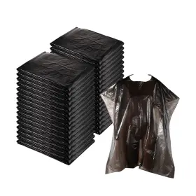 Cape-04 Willbond 100 Disposable Salon Cape Plastic Barber For Hair Sty... Fast Ship