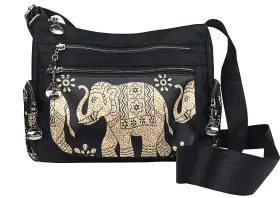 Wonshree 745672675414 Crossbody Bag For Women Multi Pocket Shoulder Boho Elephant Casual Ny