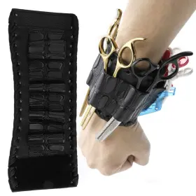Woriix7gmo91a2y-11 Worii Scissors Bag Pu Leather Wristband Scissor Pouch Storage Bar