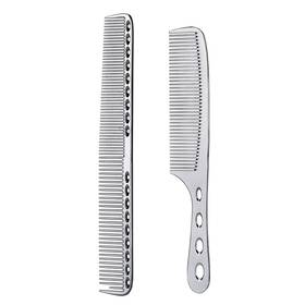 Wweenuo Qe-113 2 Pcs Stainless Steel Hair Combs Anti Static Styling Comb Hairdressing Barber