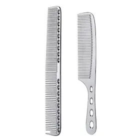 Qe-113 Wweenuo 2 Pcs Stainless Steel Hair Combs Anti Static Styling Comb Hairdressing Barber