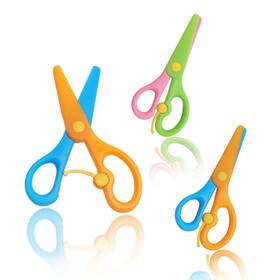 Wwzj Kidsr02 2pcs Blunt Tip Toddlers Training Scissors Plastic Safety For Early