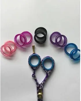 Wyzben 746264178580 10x Barber Hair Shears Scissors Finger Rings Grips Inserts 5 Sets Size Small