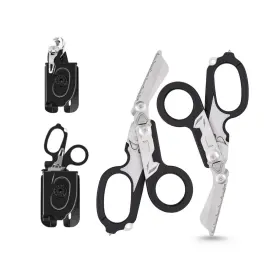 Tsp2 X.i. Products Pack 2 6 In 1 Multifunctional Trauma Shears Foldable With Strap Cutter He