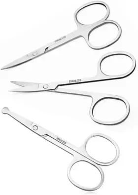 Xujincn 711181227611 Beauty Scissors 3.5in Small For Personal Facial Hair Grooming