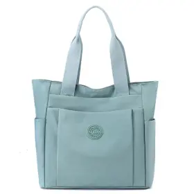Us2048aqua Yanaier Nylon Lightweight Handbag For Women Tote Purses Multi-pocket Shoulder Bag