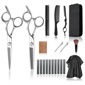 Yasaka L00-qc-p Y-set 6 Inch Professional Hair Thinning And Cutting Shears Kit Barber Cobalt