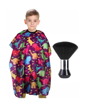 Kl-01 Yelegai Kids Barber Cape With Neck Duster Brush Professional Salon Hair Cutting