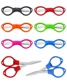 Et00198 Yetoome 6 Pcs Folding Scissors Small Stainless Steel Foldable Portable M Inch