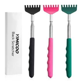 Yimicoo Mc1500 3 Pack Extendable Back Scratcher Stainless Steel Portable Telescoping S