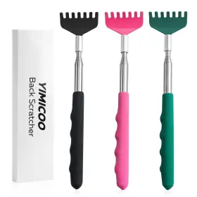 Mc1500 Yimicoo 3 Pack Extendable Back Scratcher Stainless Steel Portable Telescoping S