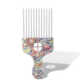 Yinhing Yinhingqi8zx1h4mw164-14 Professional Hair Styling Pick Comb - Stainless Steel For Afro Suitabl