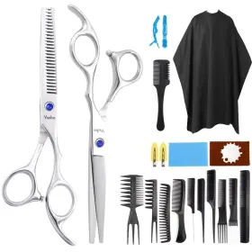 S21-sv Yreihn Hair Cutting Scissors 21pcs Professional Thinning Layering Shear Comb Razor